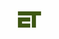 ET logo design vector template Product Image 1