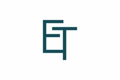 ET logo design vector template Product Image 1