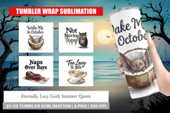 Lazy Goth Summer Quote Tumbler Product Image 1
