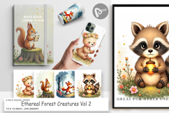 Digital Paper Ethereal Forest Creatures Product Image 1