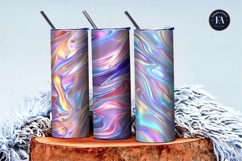 Ethereal Holographic Wave Texture Digital Paper Product Image 3