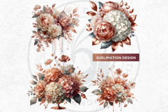 Ethereal Rose gold and blush floral arrangements Clipart PNG Product Image 3