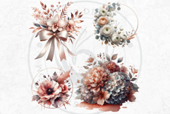 Ethereal Rose gold and blush floral arrangements Clipart PNG Product Image 5