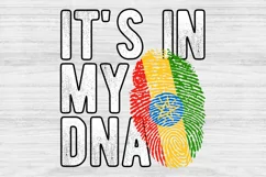 It's in my DNA Ethiopia Flag Fingerprint PNG Sublimation Product Image 1
