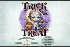 Cute Mummy Halloween Trick or Treat Bag PNG Design Product Image 4