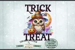 Cute Halloween Owl with Candy | Trick or Treat PNG Design Product Image 4