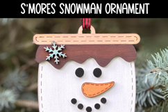S&#039;mores Snowman Ornament Laser Ready SVG | Holiday Laser SVG Product Image 3