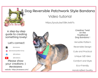 Dog Bandana Sewing Pattern Reversible Patchwork PDF Product Image 3