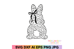 Dalmatian Print Bunny SVG Product Image 1