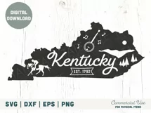 Vintage Kentucky SVG cut file - Kentucky state symbols svg Product Image 2