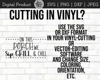 Front Porch svg, We Sip Grill Chill SVG for DIY Signs Product Image 5
