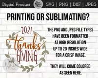Thanksgiving SVG, Thanksgiving 2021 SVG with Wreath Product Image 2