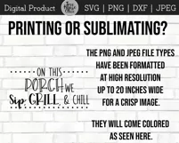 Front Porch svg, We Sip Grill Chill SVG for DIY Signs Product Image 6