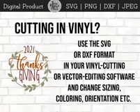 Thanksgiving SVG, Thanksgiving 2021 SVG with Wreath Product Image 3