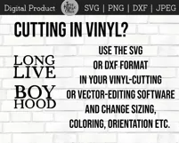 Boy Nursery SVG, Long Live Boy Hood, Boys Room Printable png Product Image 2