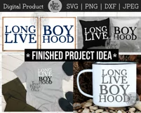 Boy Nursery SVG, Long Live Boy Hood, Boys Room Printable png Product Image 6