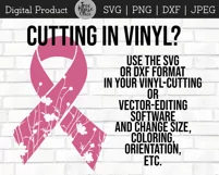 Floral Breast Cancer Ribbon SVG, Pink Ribbon Breast Cancer Product Image 3