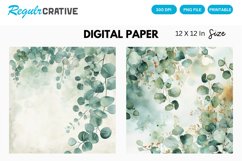 Eucalyptus Seamless Pattern, Eucalyptus Digital Paper Product Image 1