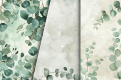 Eucalyptus Watercolor Seamless Digital Paper Bundle Product Image 3