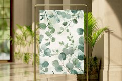 Eucalyptus Watercolor Seamless Digital Paper Bundle Product Image 5