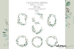 watercolor greenery wreaths clipart