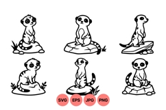 Hand Drawn Meerkat Illustration Vector Artwork Product Image 1