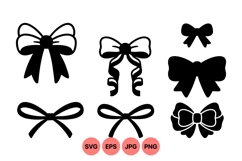Vector Black Ribbon Bow Clipart For Crafts Product Image 1