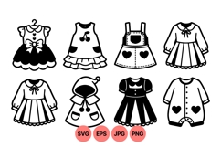 Baby Dress Vector Clipart For Children Fashion Product Image 1