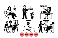 Business Meeting Vector Illustration For Presentations Product Image 1