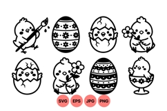 Cute Easter Chick Svg Vector Graphics Product Image 1