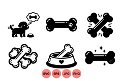 Dog Bone Clipart Vector For Pet Design Projects Product Image 1