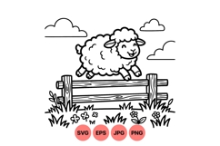 Cute Hand Drawn Sheep Vector Illustration Design Product Image 1