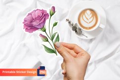Eustoma Flower Sticker, Floral Sticker, Bouquet Sticker Product Image 1