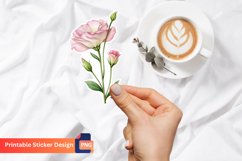 Eustoma Flower Sticker, Floral Sticker, Bouquet Sticker Product Image 1