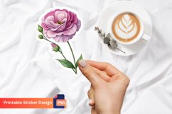 Eustoma Flower Sticker, Floral Sticker, Bouquet Sticker Product Image 1