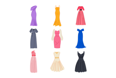 evening dress set cartoon Product Image 1