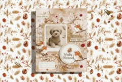 Warm Ochre Watercolor Winter Forest Paper Product Image 3