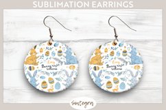 Every Bunny Welcome v11 Round Earrings Sublimation Product Image 1