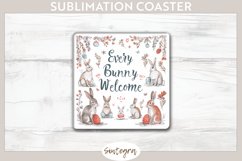 Every Bunny Welcome v2 Square Coaster Sublimation Product Image 1