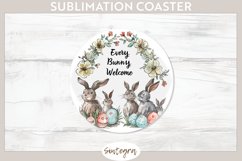 Every Bunny Welcome v3 Round Coaster Sublimation Product Image 1