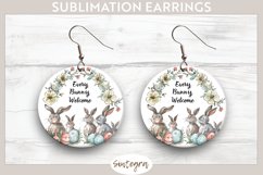 Every Bunny Welcome v3 Round Earrings Sublimation Product Image 1