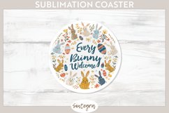 Every Bunny Welcome v4 Round Coaster Sublimation Product Image 1
