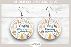 Every Bunny Welcome v4 Round Earrings Sublimation Product Image 1