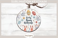 Every Bunny Welcome v6 Round Keychain Sublimation Product Image 1