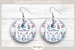 Every Bunny Welcome v9 Round Earrings Sublimation Product Image 1