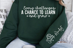 Every challenge a chance to learn and grow Sleeve SVG Design Product Image 2