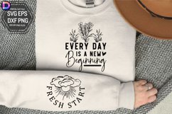 Every Day is a New Sleeve SVG, Positivity Sleeve SVG Product Image 1
