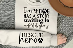 Every Dog Has A Story Waiting Sleeve SVG, Dog SVG Design Product Image 3