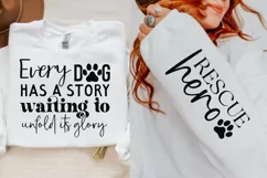 Every Dog Has A Story Waiting Sleeve SVG, Dog SVG Design Product Image 2