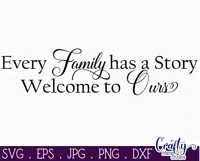 Every Family Has A Story Farmhouse Home Sign Svg Product Image 2